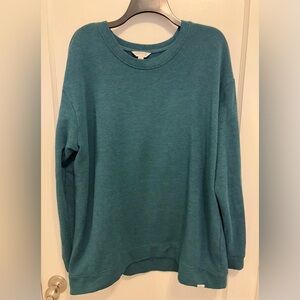Orvis Women's Teal Crew Neck Sweater